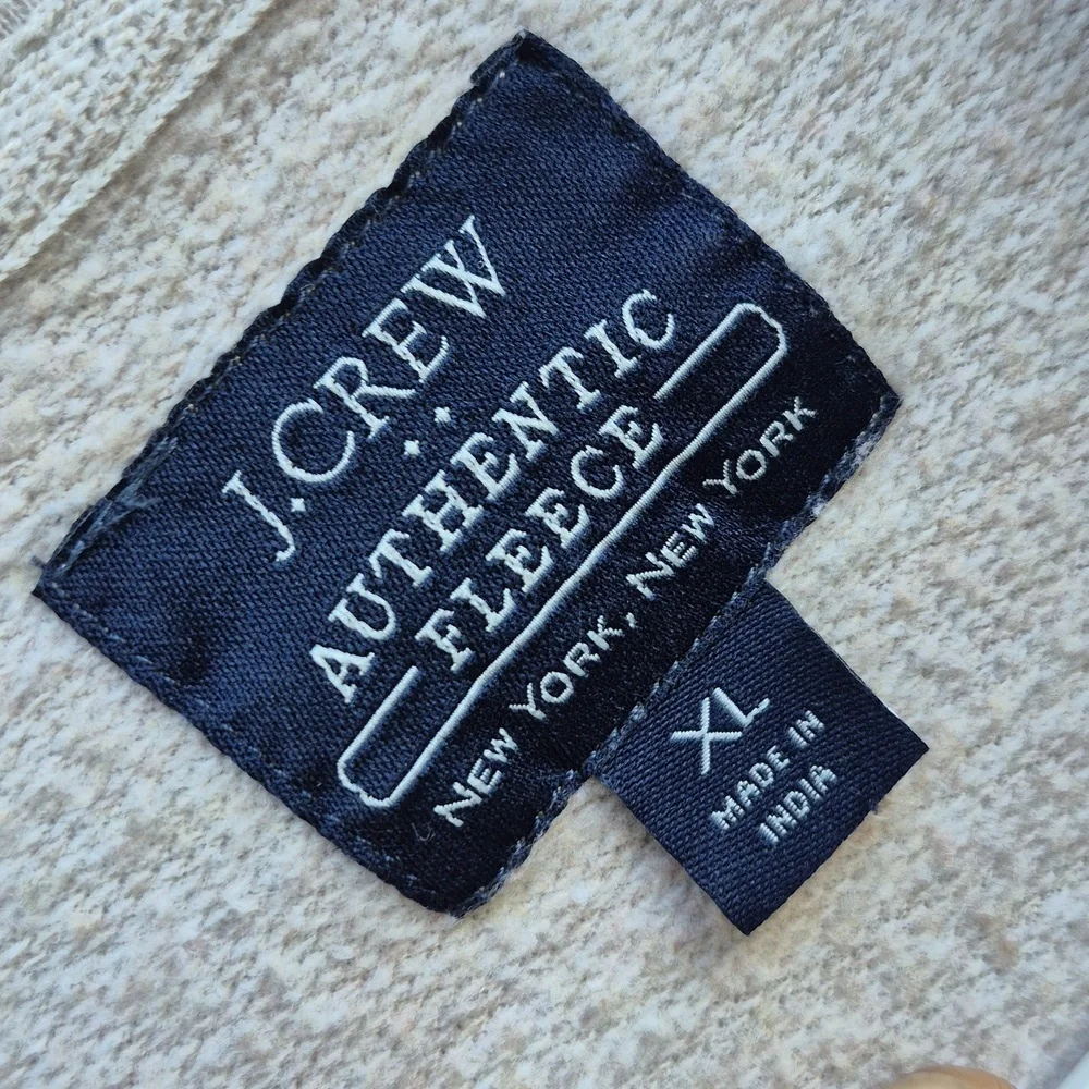 J. Crew Beige Authentic Fleece Cardigan